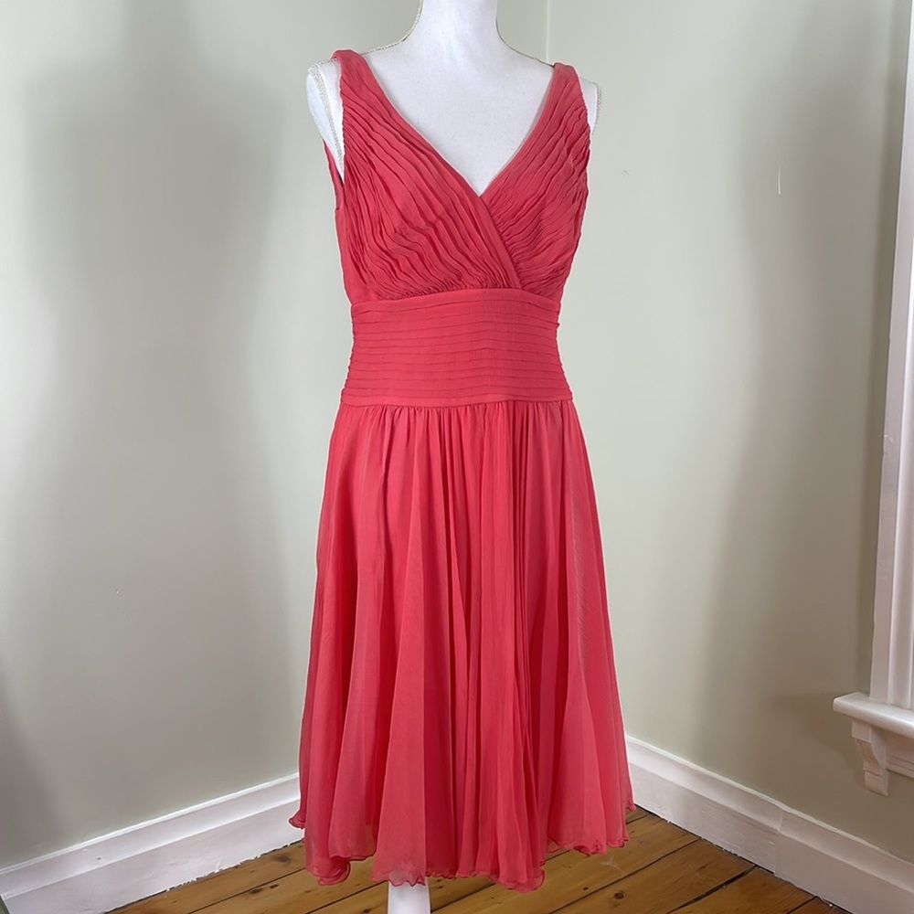 Tadashi Petite Silk Chiffon Dress